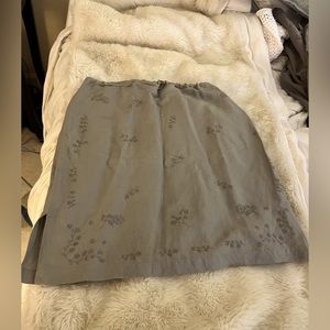 Cute greenish gray linen skirt